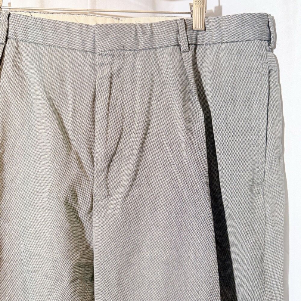 Vtg Polo Ralph Lauren Pants Mens 38/34 Gray Cotton Wool Flannel Cuffs Pleat